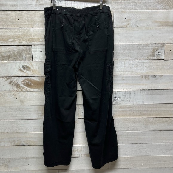 American Eagle Pants Womens 10 Black Cargo Baggy Wide Leg High Rise Grunge - Picture 2 of 12
